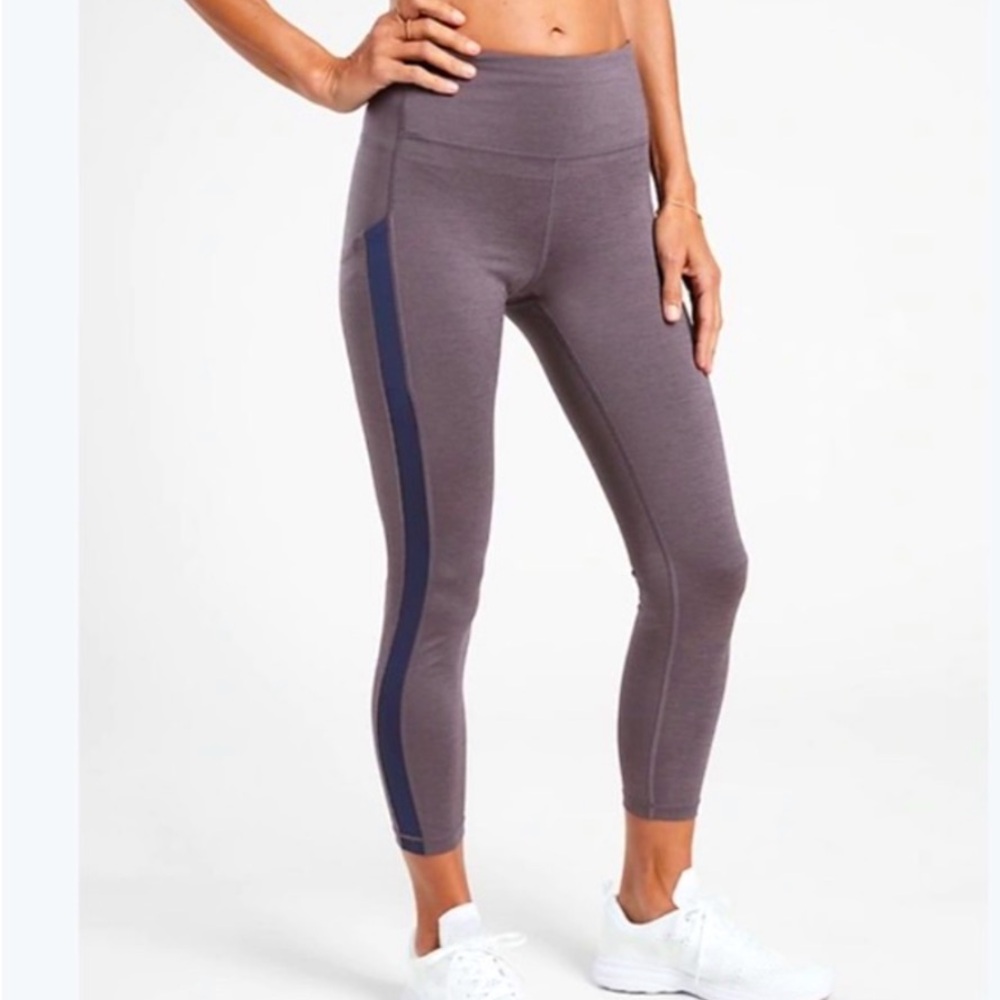 Athleta 7/8 tights- lilac grey